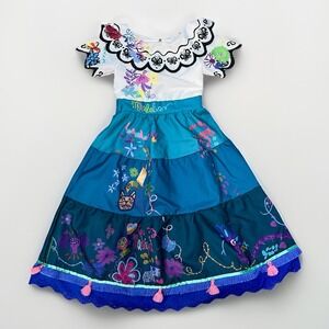 Disney Store Encanto Mirabel Deluxe Costume Dress Girls Size 9/10 & Accessories